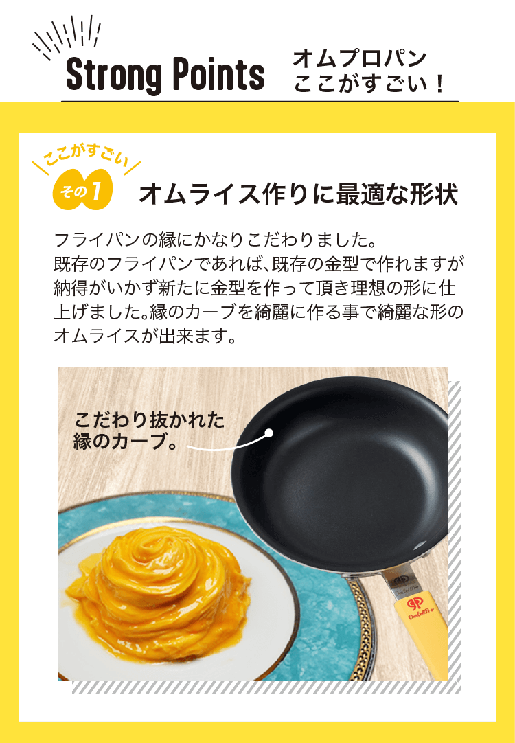 オムライスのプロが作った】オムライス専用フライパン！オムプロパン