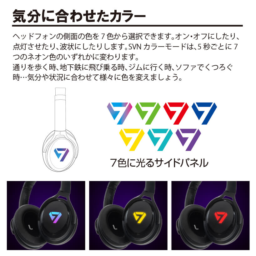 SVN Sound by Steve Aoki ワイヤレスオーバーイヤーヘッドフォン